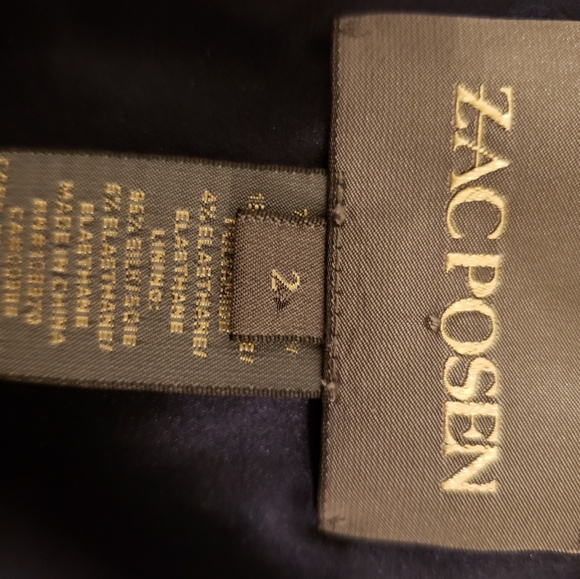 Zac Posen Asymmetrical Navy Animal Print Dress - Picture 8 of 8